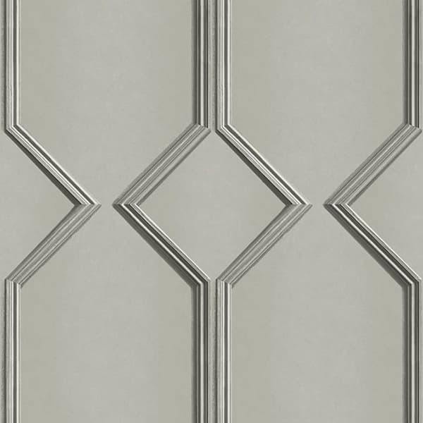 Belgravia Alessia Panel Vinyl Wallpaper Grey 32.8ft x 21in