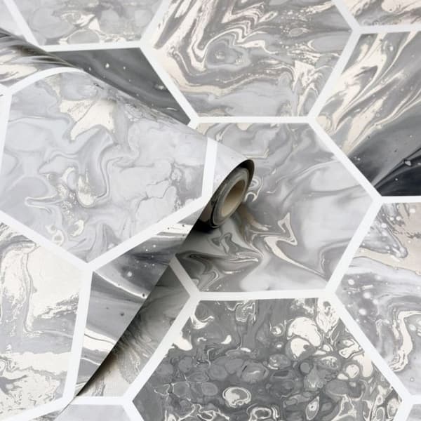 Arthouse Marmoreret hex tapet