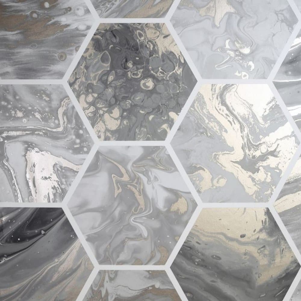 Arthouse Marmorerad hex tapet