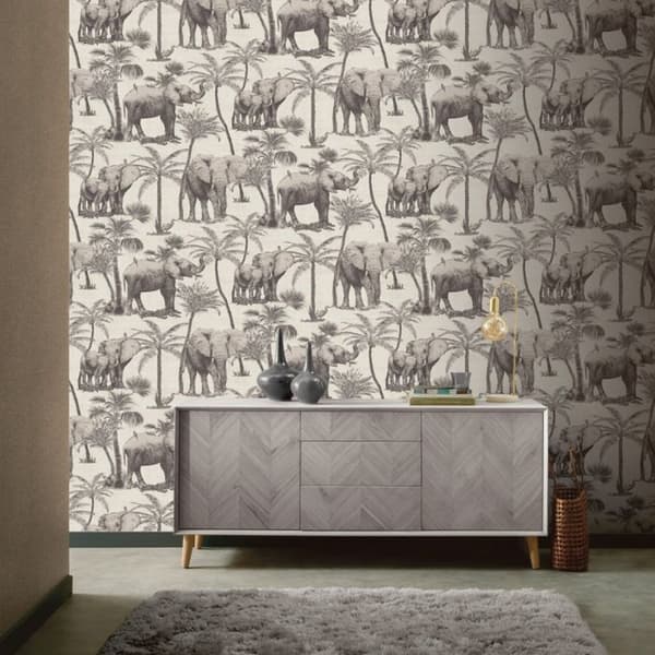 Arthouse Safari Elephant Wallpaper