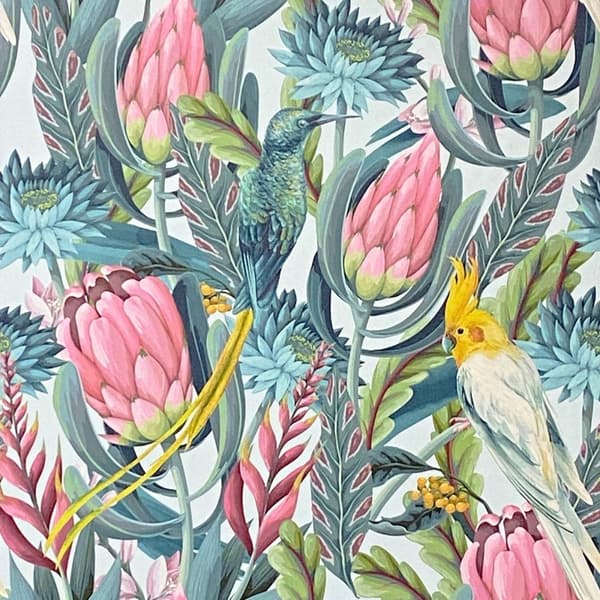 Arthouse Flygte regnskoven tapet Green/Pink 32.8ft x 20.9in