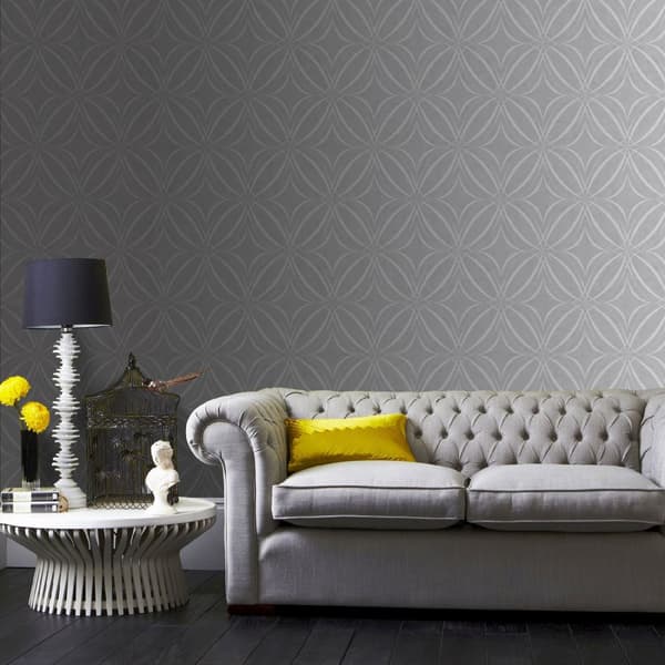 Superfresco Easy - Non-woven tapet - Glitz Geo Grey - 10mx52cm