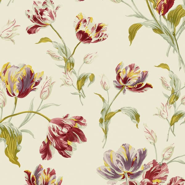 Laura Ashley - Non-woven tapet - Gosford Cranberry - 10mx52cm