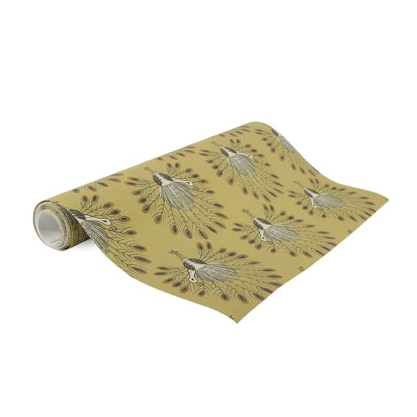 Superfresco Easy - Non-woven tapet - Vintage Peacock - Okker 10mx52cm