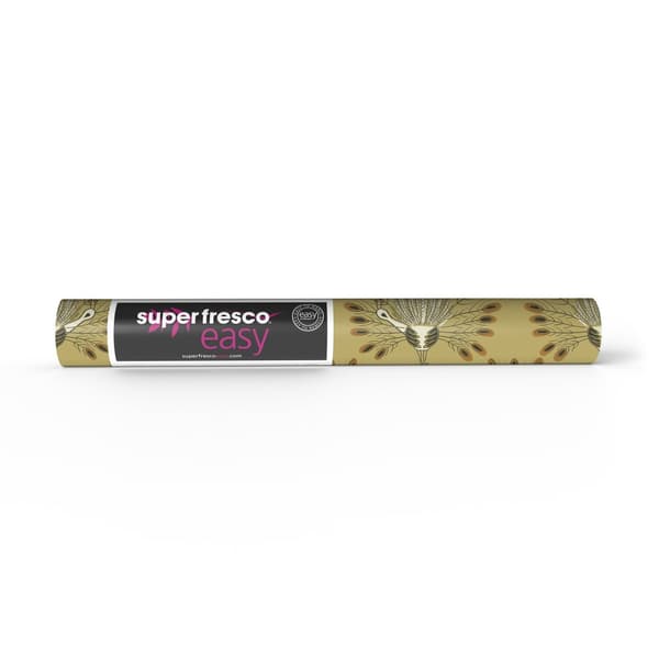 Superfresco Easy - Non-woven tapet - Vintage Peacock - Okker 10mx52cm