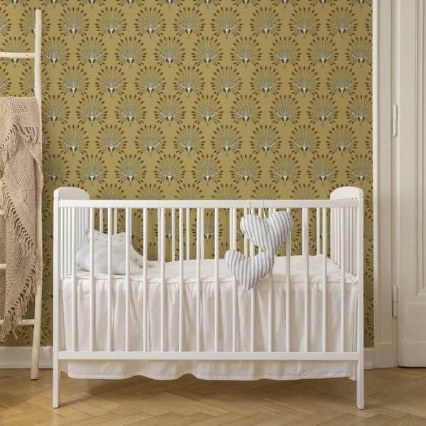 Superfresco Easy - Non-woven tapet - Vintage Peacock - Okker 10mx52cm