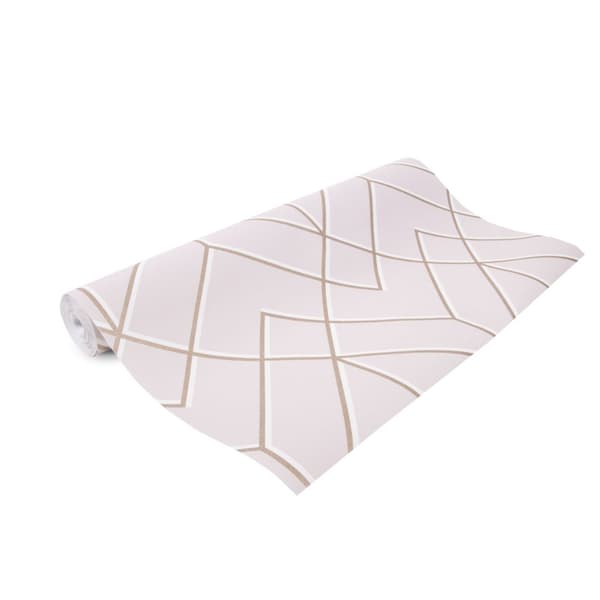 Superfresco Easy - Non-woven tapet - Randiga rutor - Rosa - 10mx52cm