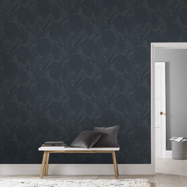 Superfresco Easy - Non-woven tapet - Palm - Blå - 10mx52cm