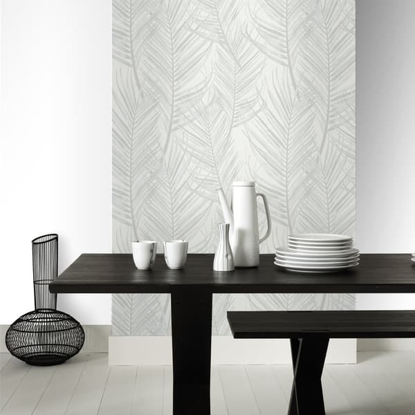 Superfresco Easy - Non-woven tapet - Palm - Vit - 10mx52cm