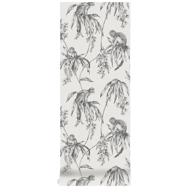 Superfresco Easy - Non-woven tapet - Saimiri Monkey - Grå - 10mx52cm