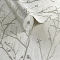 Miniatyrbillede 3 af 5: Boutique - Non-woven tapet - Water Silk Spring - Hvid - 10mx52cm
