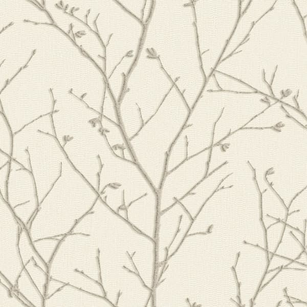Boutique - Non-woven tapet - Water Silk Spring - Hvid - 10mx52cm