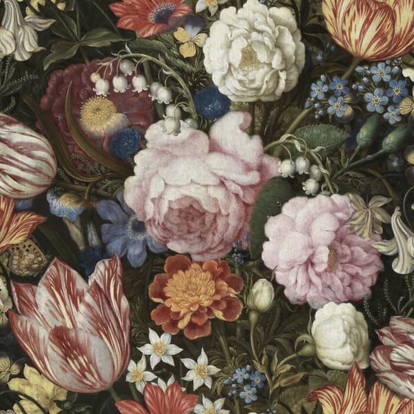 WOW - Non-woven tapet - Old masters Flowers - Multicolor - 10mx52cm