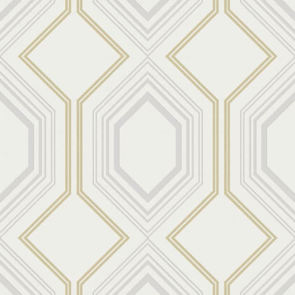 WOW - Non-woven tapet - Art deco Chic - Hvid - 10mx52cm