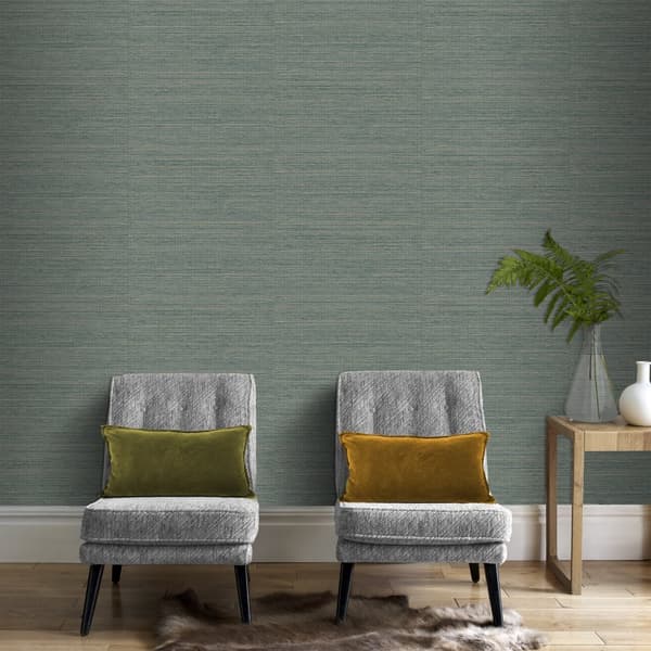 Boutique - Non-woven tapet - Förgylld textur - Grön - 10mx52cm