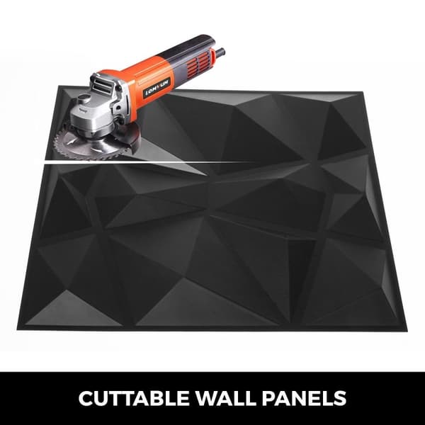 13st 50x50cm 3D PVC-väggpaneler, vattentät, fläcksäker, skärbar,bred applikation