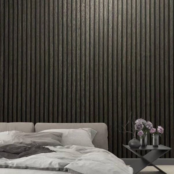 Noordwand Tapet Botanica Wooden Slats svart och grå