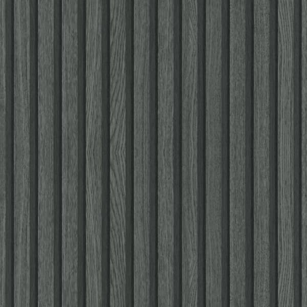 Noordwand tapet Botanica Wooden Slats sort og grå