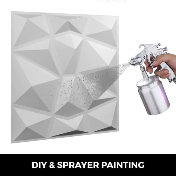 13st 50x50cm dekorativa 3D-väggpaneler, PVC-material, vattentät och fläckbeständig, skärbar, målbar, lätt att installera