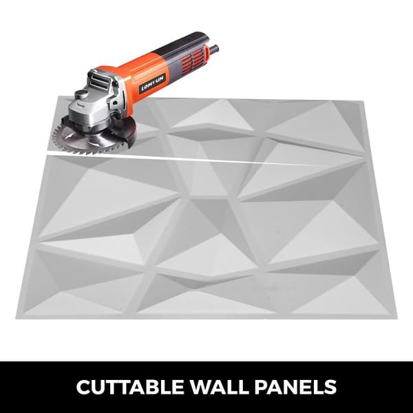 13st 50x50cm dekorativa 3D-väggpaneler, PVC-material, vattentät och fläckbeständig, skärbar, målbar, lätt att installera