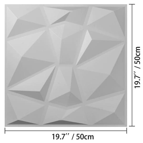 13st 50x50cm dekorativa 3D-väggpaneler, PVC-material, vattentät och fläckbeständig, skärbar, målbar, lätt att installera