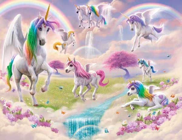 Magiska Enhörningar / Magical Unicorns tapet 243 x 305 cm