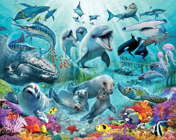 Under havet / Under the Sea tapet 243 x 305 cm