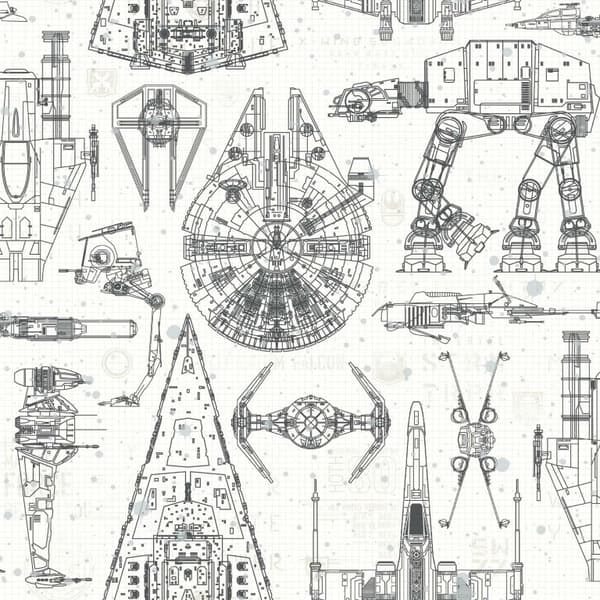 Stars Wars Blueprint Tapetrulle 52,07 x 503 cm