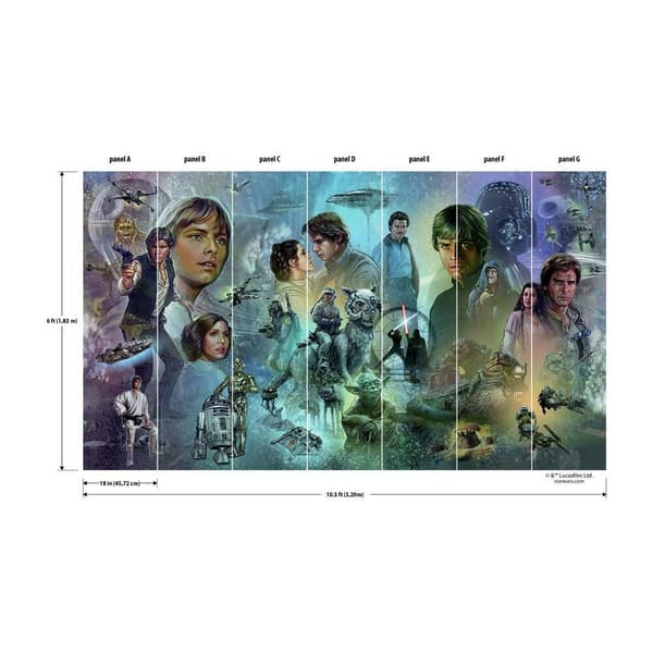 Star Wars Original Trilogy Tapet 320 x 183 cm