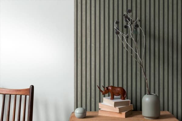 Non woven-tapet ränder Profhome 391092-GU texturerad matt färg grå svart 5,33 m2