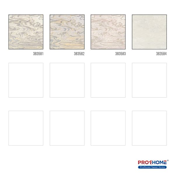 Non woven-tapet abstrakt Profhome 383581-GU lätt texturerad skimrande färg beige grå grädde 5,33 m2
