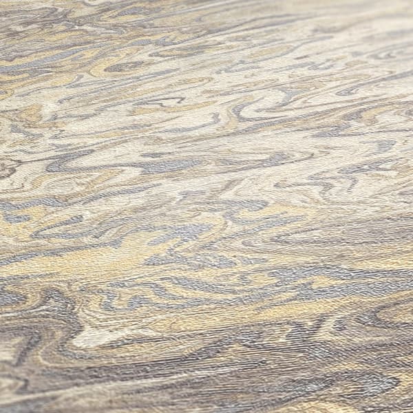 Non woven-tapet abstrakt Profhome 383581-GU lätt texturerad skimrande färg beige grå grädde 5,33 m2
