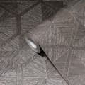 Miniatyrbild 3 av 7: Non woven-tapet metalliska höjdpunkter Profhome 386902-GU texturerad glansigt färg brun koppar 5,33 m2