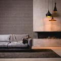 Miniatyrbild 6 av 7: Non woven-tapet metalliska höjdpunkter Profhome 386902-GU texturerad glansigt färg brun koppar 5,33 m2
