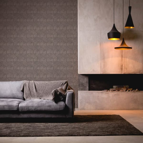 Non woven-tapet metalliska höjdpunkter Profhome 386902-GU texturerad glansigt färg brun koppar 5,33 m2