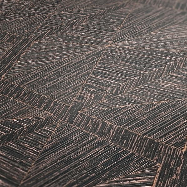 Non woven-tapet metalliska höjdpunkter Profhome 386902-GU texturerad glansigt färg brun koppar 5,33 m2