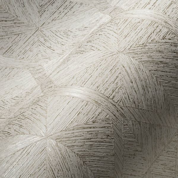 Non woven-tapet metalliska höjdpunkter Profhome 386903-GU texturerad glansigt färg elfenben ostron vit guld 5,33 m2