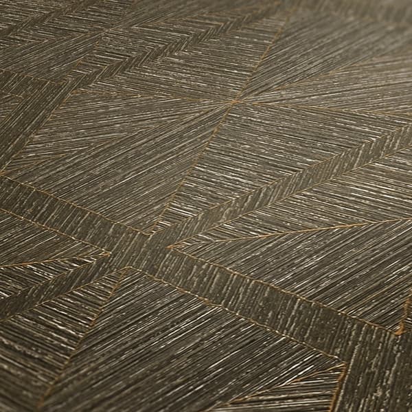 Non woven-tapet metalliska höjdpunkter Profhome 386904-GU texturerad glansigt färg oliv brun oliv guld 5,33 m2