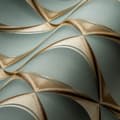 Miniatyrbild 4 av 6: Non woven-tapet grafisk Profhome 386913-GU lätt texturerad matt färg grön guld mint grön 5,33 m2