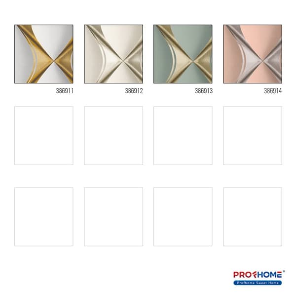 Non woven-tapet grafisk Profhome 386913-GU lätt texturerad matt färg grön guld mint grön 5,33 m2