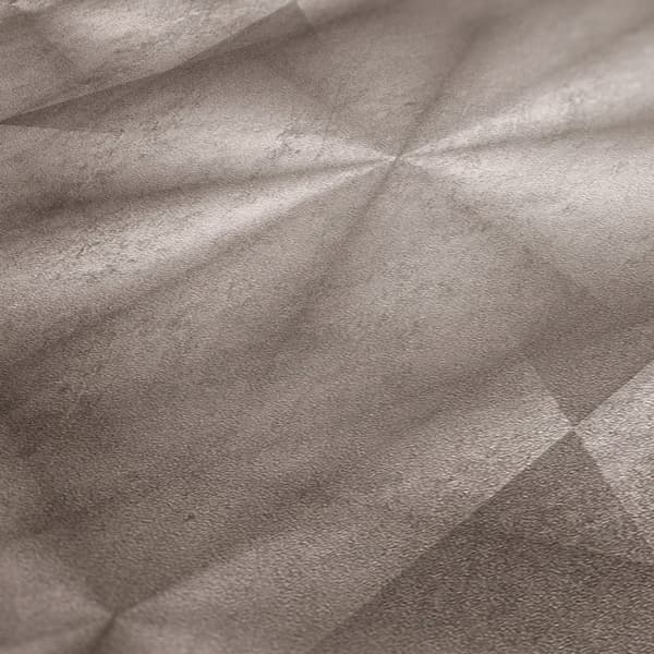 Non woven-tapet grafisk Profhome 386923-GU lätt texturerad skimrande färg brun taupe beige grå 5,33 m2