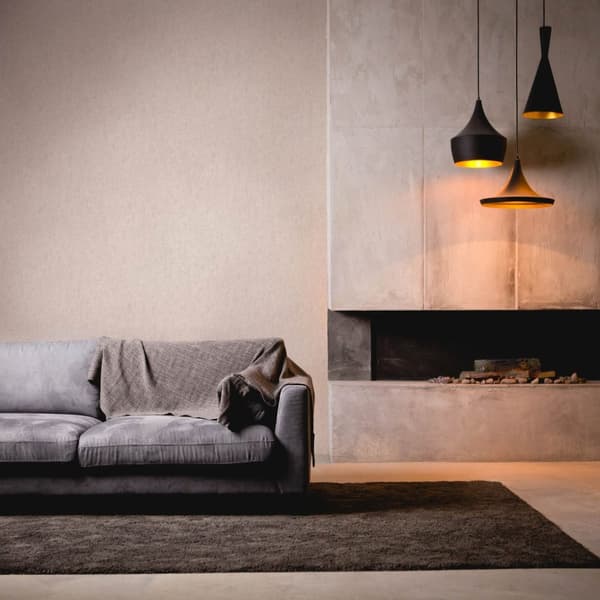 Non woven-tapet uni kulör Profhome 386934-GU lätt texturerad matt färg grå pärla ljus grå 5,33 m2