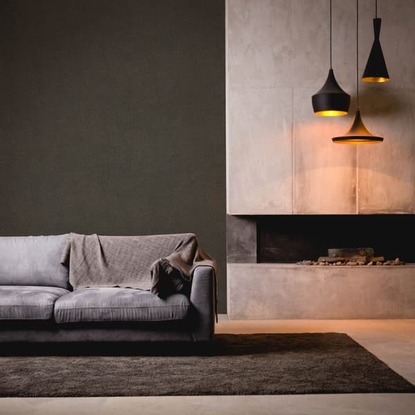 Non woven-tapet metalliska höjdpunkter Profhome 386942-GU lätt texturerad matt färg svart guld antracit 5,33 m2
