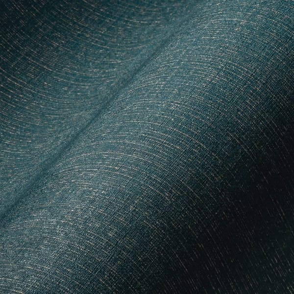 Non woven-tapet metalliska höjdpunkter Profhome 386944-GU lätt texturerad matt färg blå guld teal 5,33 m2