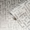 Miniatyrbild 3 av 7: Non woven-tapet metalliska höjdpunkter Profhome 386951-GU texturerad glittrande mönster matt bakgrund färg vit silver grädde 5,33 m2