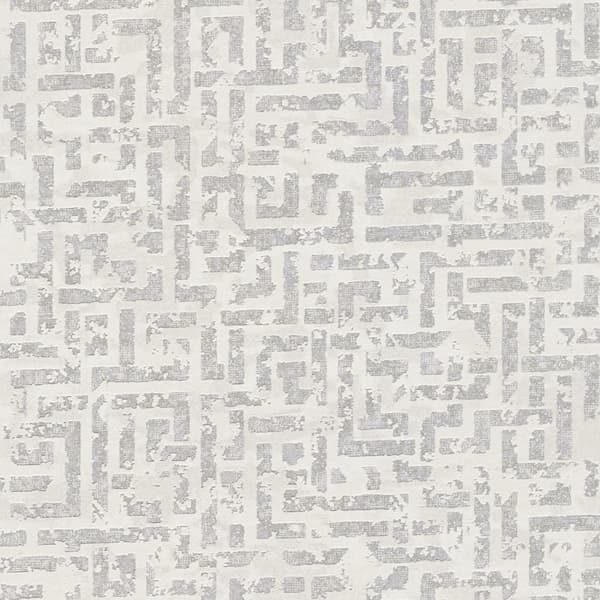Non woven-tapet metalliska höjdpunkter Profhome 386951-GU texturerad glittrande mönster matt bakgrund färg vit silver grädde 5,33 m2