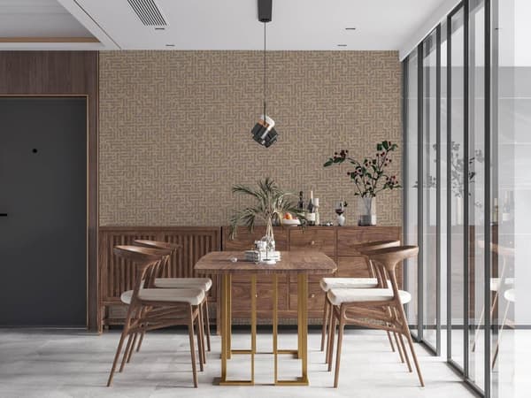 Kuitutapetti metalliset kohokohdat Profhome 386952-GU rakenteellinen kimalteleva kuvio matta tausta väri ruskea hopea beige kulta 5,33 m2