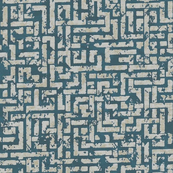 Non woven-tapet metalliska höjdpunkter Profhome 386953-GU texturerad glittrande mönster matt bakgrund färg turkos guld teal silver 5,33 m2