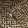 Miniatyrbild 3 av 7: Non woven-tapet metalliska höjdpunkter Profhome 386955-GU texturerad glittrande mönster matt bakgrund färg brun guld silver 5,33 m2