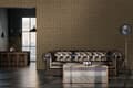 Miniatyrbild 6 av 7: Non woven-tapet metalliska höjdpunkter Profhome 386955-GU texturerad glittrande mönster matt bakgrund färg brun guld silver 5,33 m2